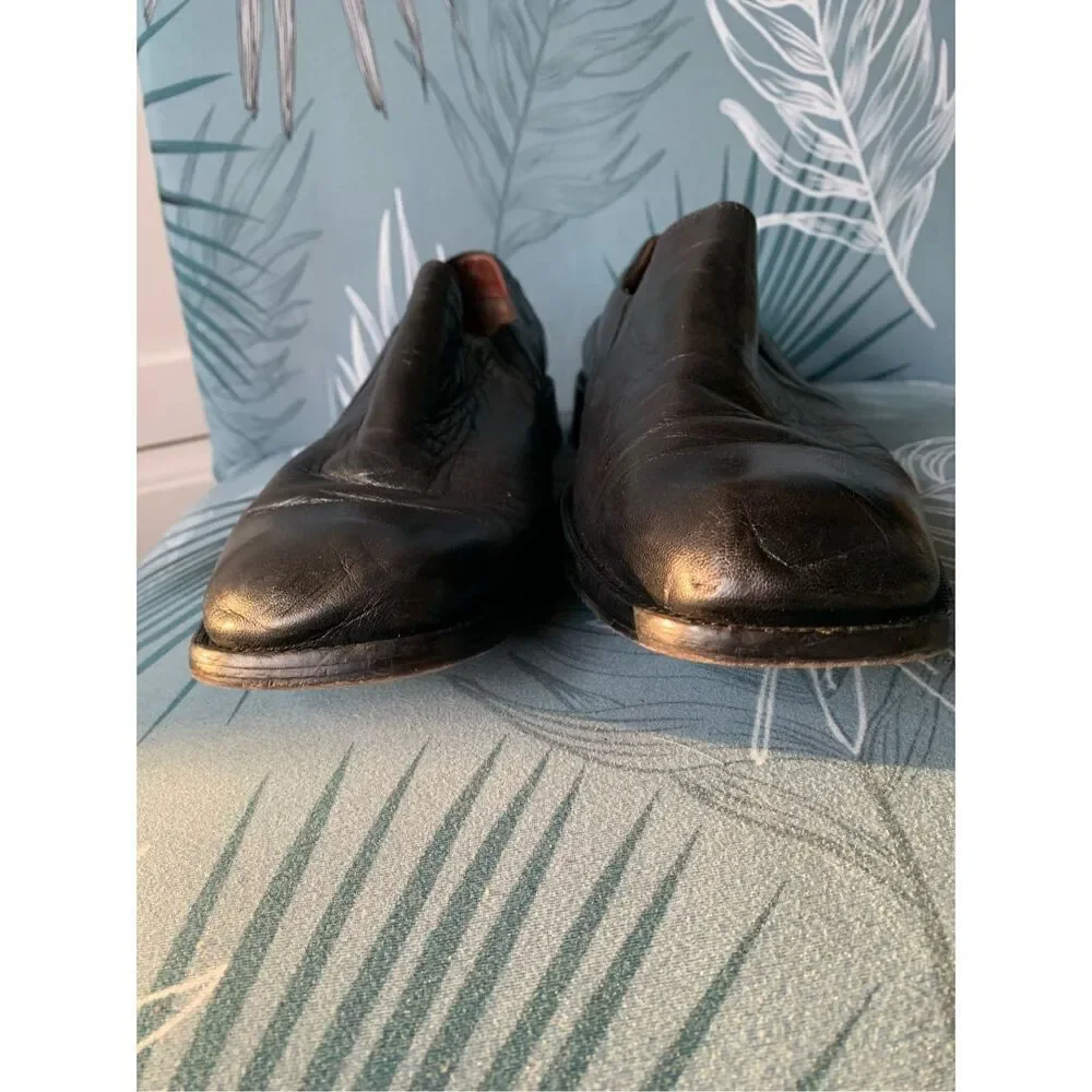 Johnston & Murphy LOAFER Black Leather Slip On Dress Shoes mens 13 M